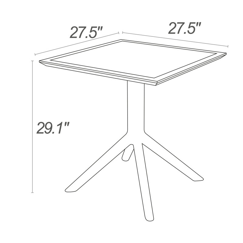 AllModern Farrah Square Patio Dining Table & Reviews Wayfair